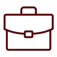 Brown briefcase icon
